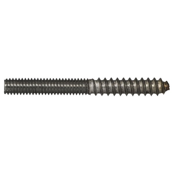 Midwest Fastener Hanger Bolt, 5/16 in Thread to 5/16"-18 Thread, 3 in, Steel, Plain Finish, 100 PK 08452